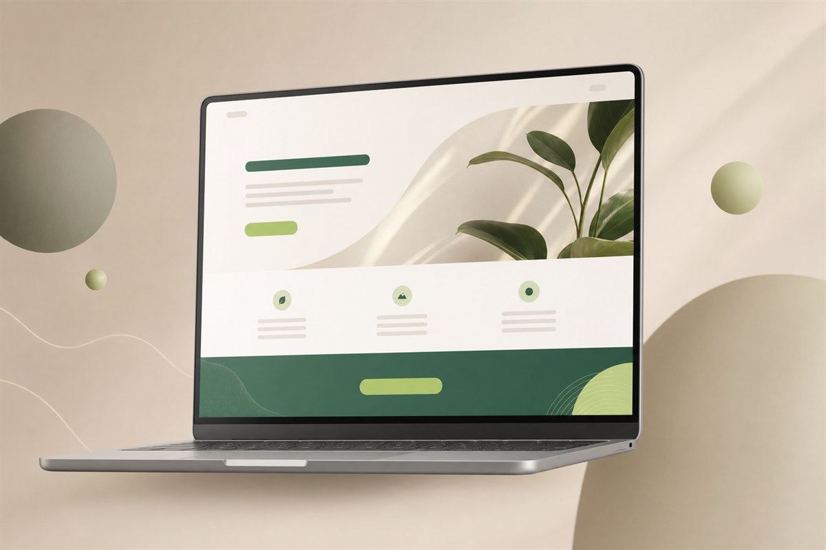 Visualisierung einer modernen Landingpage